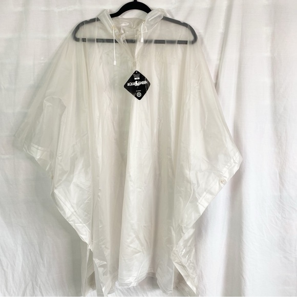 Aqua Sheen Transparent Vinyl Raincoat Ponch One Size NEW NWT - Picture 1 of 4